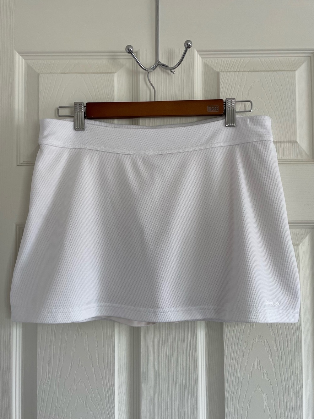 Reebok White Athletic Tennis Golf Skort Built-In Shorts Size M Tenniscore Sporty